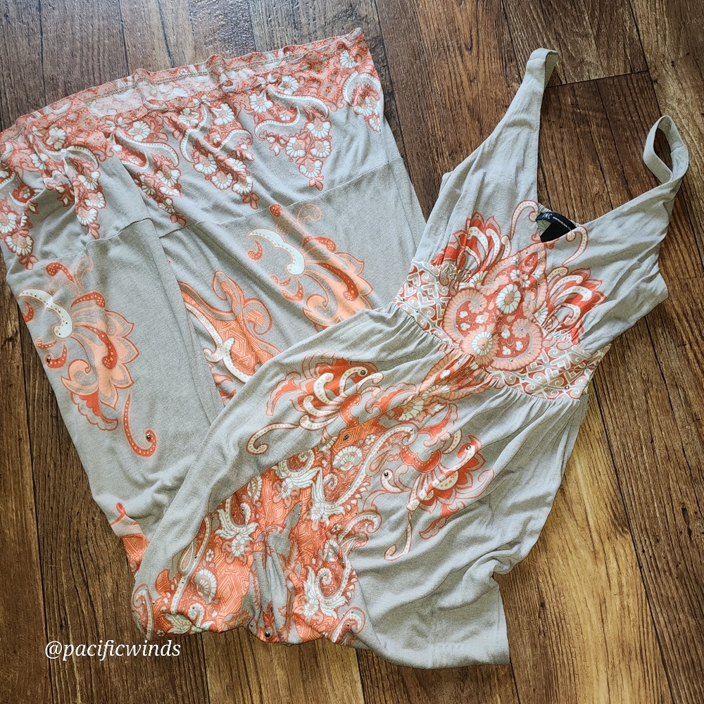 STUNNING SUMMER MAXI DRESS INC. INTERNATIONAL CONCEPT XS ☆ - Picture 2 of 11